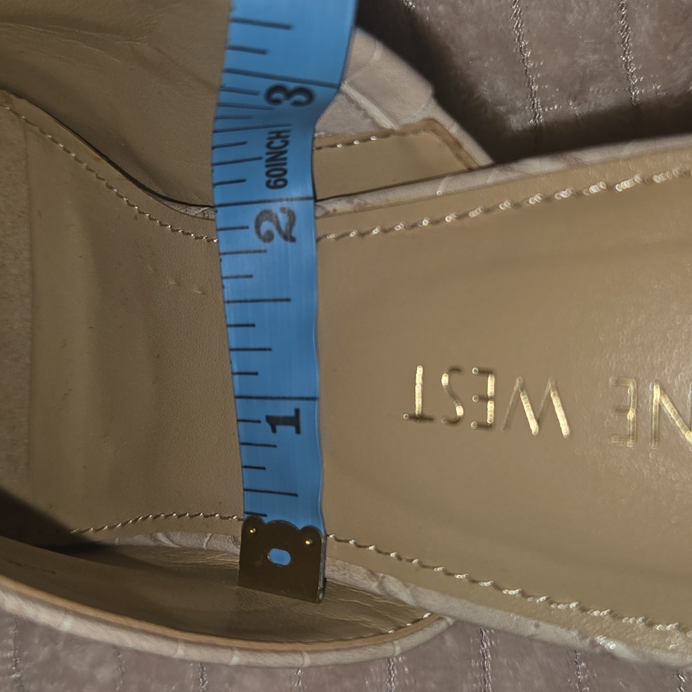 Nine West Beige Croc-Patterned Mules - Picture 13 of 13